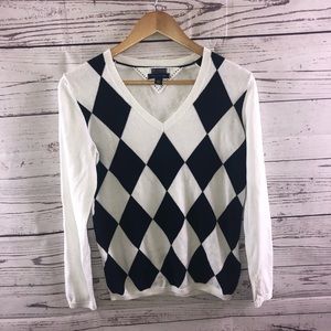 🌞Tommy Hilfiger 100% Cotton Argyle Sweater